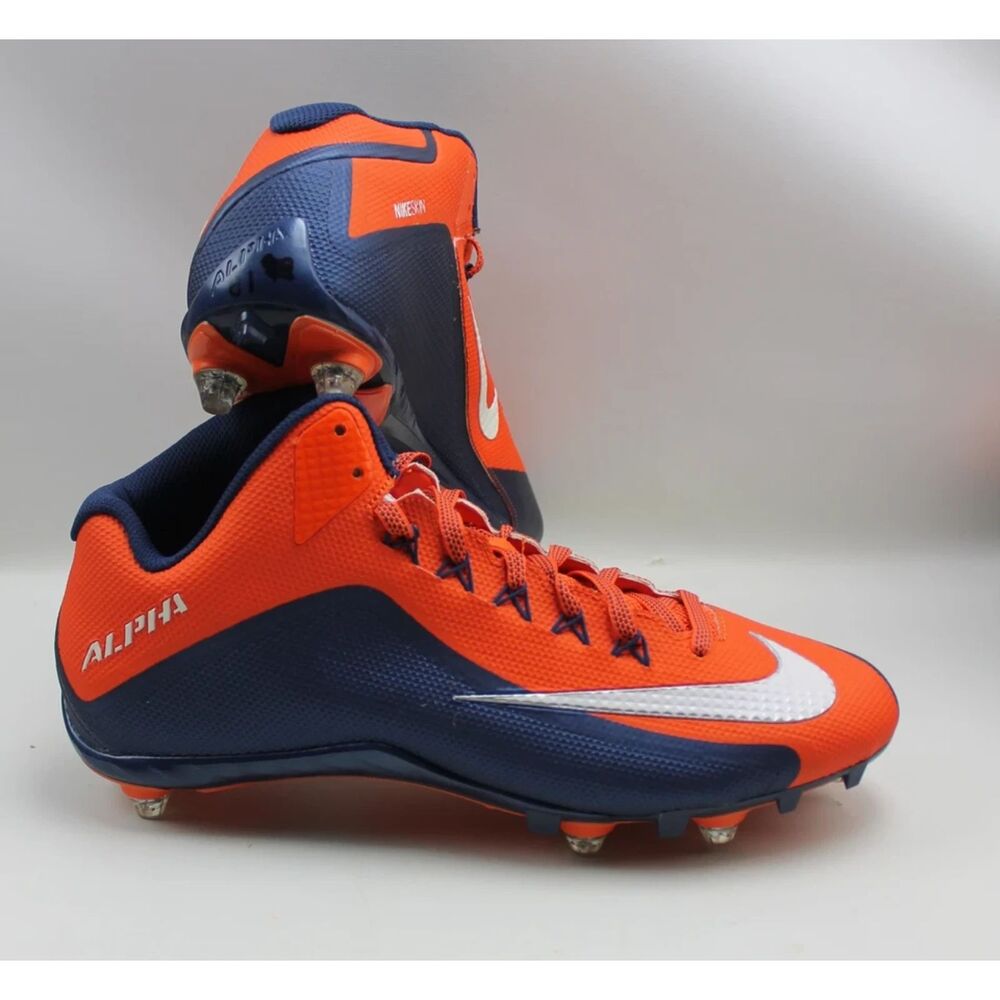 Nike Zoom Alpha Cleats Shoes Mens Size 15 Syracuse Mid 742767-810